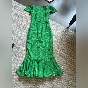 Rhode green patterned dress